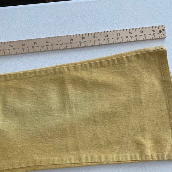 YELLOW FLORAL SEQUIN CROPPED BOOT CUT JEANS YELLOW SIZE 31 - Picture 4 of 8